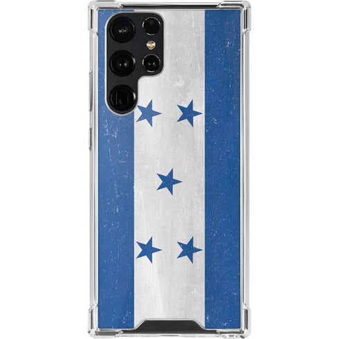 Honduras Flag Distressed Galaxy S22 Ultra Clear Case